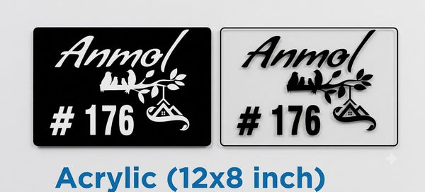 Minimalist Graphic Acrylic Name Plate