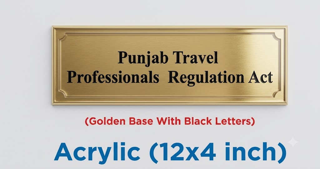 Sleek Acrylic Official Name Plate
